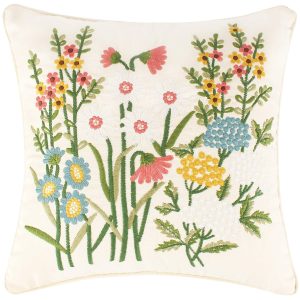 Levtex Home Viviana Flower Emboidered Decorative Pillow