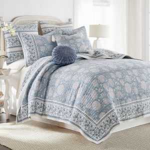 Levtex Home Adare Blue Reversible Quilt & Sham Set