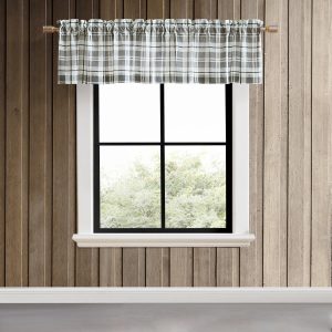 Eddie Bauer Fall Creek Plaid Pole Top Valance 86x15