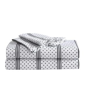 Betsey Johnson Dots And Stripes Sheet Set