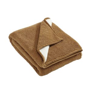 Eddie Bauer Solid Bi Colored Sherpa Throw Blanket