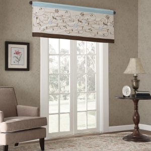 Madison Park Serene Embroidered Window Valance