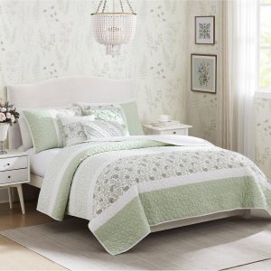 Madison Park 6 Pc. Dawn Cotton Percale Quilt Set