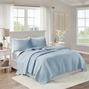 Madison Park Tuscany Scalloped Edge Reversible Quilt Set