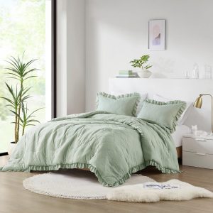 510 Design Phoebe Diamond Quilted Ruffle Edge Comforter Set