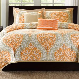 Intelligent Design Senna Orange Comforter Set