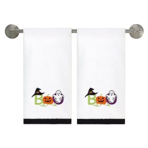 Avanti Colorful Boo Halloween Hand Towels Set of 2