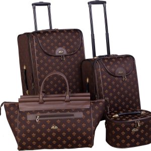 American Flyer 4-pc. Fleur De Lis Luggage Set