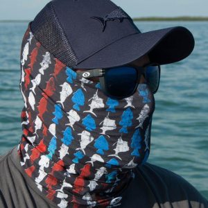 Flying Fisherman Mens Fish Flag Sunbandit Face Mask