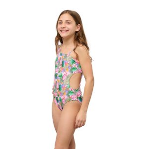 Big Girls Popsicle Party One Shoulder One Piece Swimsuit