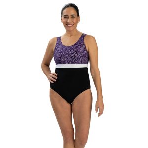 Aquashape Womens Harmony Scoop Back One Piece Swimsuit