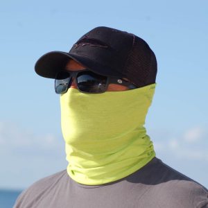 Flying Fisherman Mens Hi-Vis Green Sunbandit Face Mask