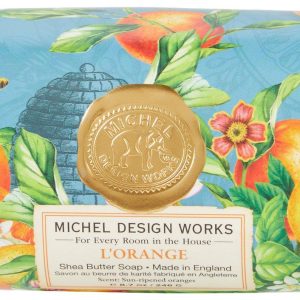 Michel Design Works L'Orange Large Bath Soap Bar, 8.7 Oz.