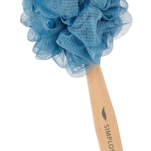 Simplosophy Bath Pouf With Wood Handle