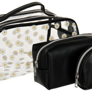 Imoshion 3-Pc Daisy Print Cosmetic Bag Set