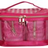 Imoshion 3-Pc Satin Clear Cosmetic Bag Set