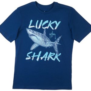 Guy Harvey Big Boys Lucky Shark Short Sleeve T-Shirt