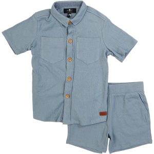 7 For All Mankind Little Boys 2 pc Coordinated Short Set