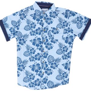 Distortion Big Boys Short Sleeve Buttoned Print Shirt