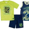 Jurassic World Little Boys 3 Pc T-Rex Shorts Set