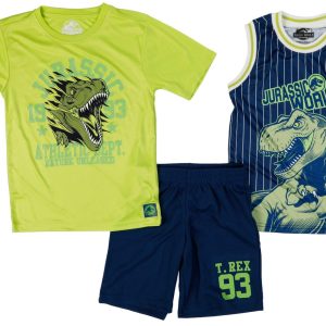 Jurassic World Little Boys 3 Pc T-Rex Shorts Set