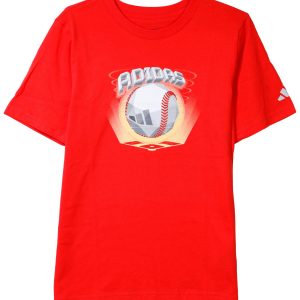 Adidas Big Boys Short Sleeve Baseball Graphic Tee