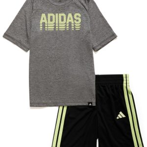 Adidas Big Boys Active 2 Pc Shorts Set