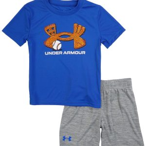 Under Armour Little Boys 2 Pc Tech Baseball Shorts Set
