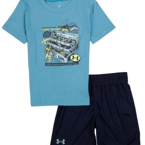 Under Armour Little Boys 2 Pc Retro Tacklebox Shorts Set