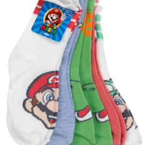 Super Mario 5 Pk Crew Socks