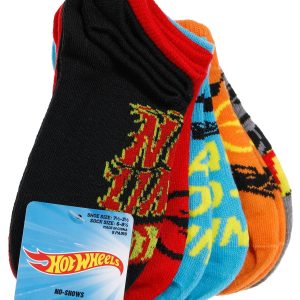 Hot Wheels 5 Pk No Show Socks