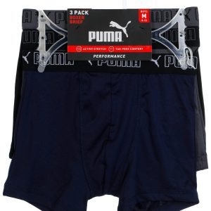 Puma Boys 3 Pk Solid Performance Boxer Briefs
