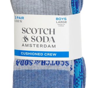 Scotch & Soda Boys 3 pk Cushioned Crew Socks
