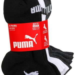 Puma Boys 6 pk High Quarter Crew Socks