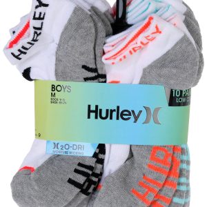 Hurley Boys 10 Pk Low Cut Socks