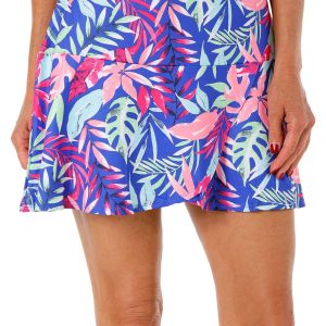 Coral Bay Golf Women's Active Leaf Print Skort