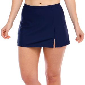 Womens Solid Wide Band Skort Bottom