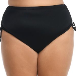 Maxine of Hollywood Plus Solid Side Tie Bikini Bottom