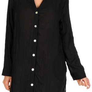 Pacific Beach Womens Long Sleeve Breeze Big Cover Up Shirt