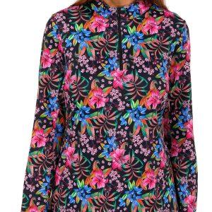 Gottex Women's Active Long Sleeve Kate Mock Top