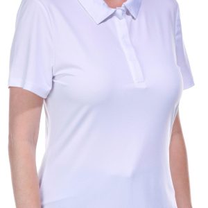 Lillie Green Womens Solid Short Sleeve Golf Top