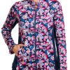 Stella Parker Womens Golf Print Zip Up Jacket