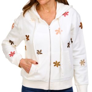 Driftwood Womens Doo Wop Floral Zip Up Jacket