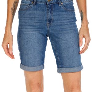D. Jeans Womens Denim High Waist Bermuda Shorts