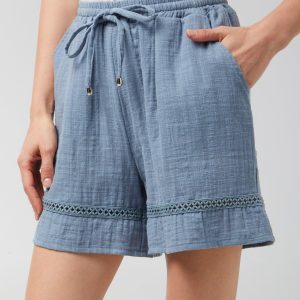 Bunulu Womens Solid Pull On Shorts