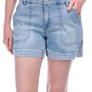 Democracy Womens Ab-Solution Denim High Rise Utility Shorts