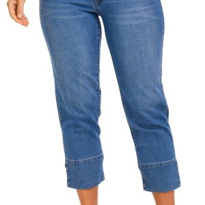D.Jeans Womens Straight Leg Denim Capris