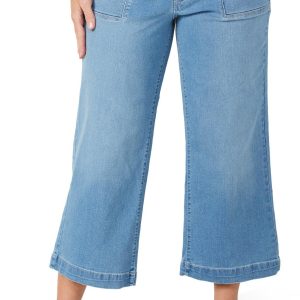 D. Jeans Womens Denim Wide Leg Crop Capris