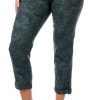 Democracy Womens 25 in Roll Tab Hem Print Capris