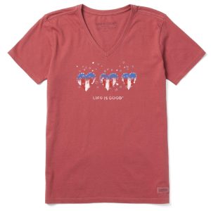 Life Is Good Womens Americana Stars and Stripes Tee